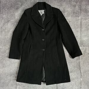 Women's Vintage 90's Marvin Richards Wool Button Up Peacoat Duster Jacket Sz 10P